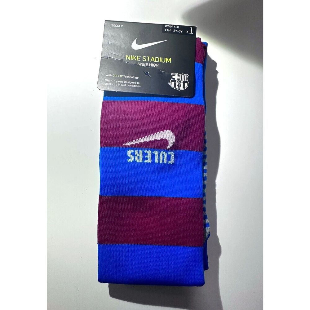 Nike Stadium FC Barcelona Home Knee High Soccer Women 4-6 youth / 3y-5k CZ3786